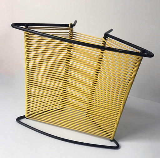 Vintage Vinylrek - 33T/45T Rek - Gelakt Metaal - Scoubidou - 1950-1960