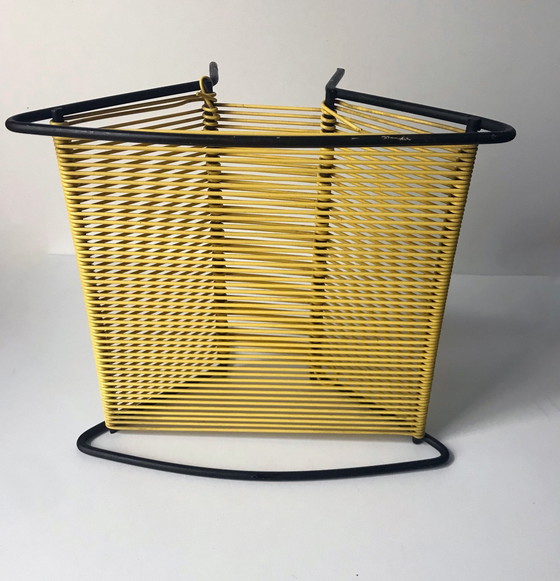 Image 1 of Vintage Vinylrek - 33T/45T Rek - Gelakt Metaal - Scoubidou - 1950-1960