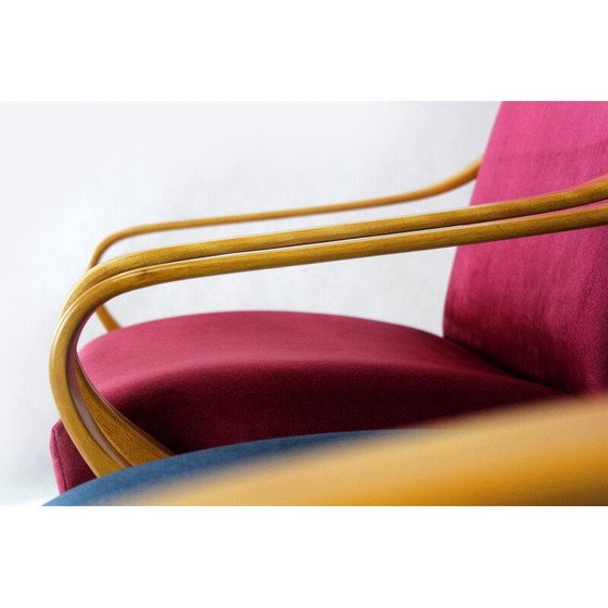 Image 1 of Paar vintage beukenhouten fauteuils van Jaroslav Smidek voor TON, Tsjechië 1960