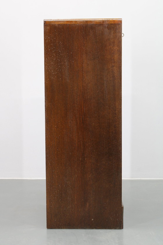 Image 1 of Houten kabinet met jaloeziedeur uit 1950