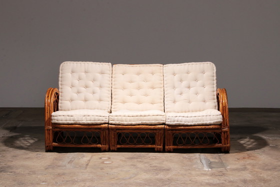 Image 1 of Vintage Franse Bamboe Lounge set