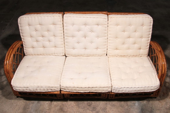 Image 1 of Vintage Franse Bamboe Lounge set