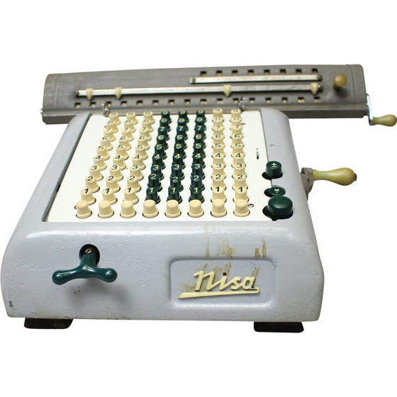 Image 1 of Nisa vintage rekenmachine, Tsjechoslowakije 1958