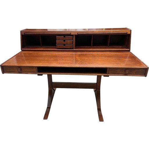 Vintage bureau model 530 in palissander van Gianfranco Frattini voor Bernini, 1957