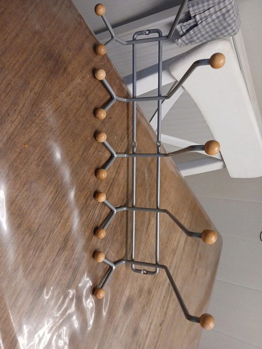 Spoetnik Kapstok ,Houten Bolletjes  ( Ikea 