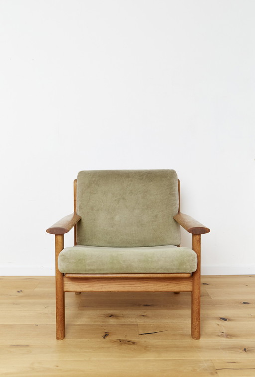 Poul M.Volther Eiken Fauteuil No.390 Voor Frem Rojle