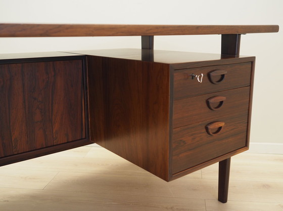 Image 1 of Rozenhouten bureau, Deens ontwerp, 1970S, Ontwerper: Kai Kristiansen
