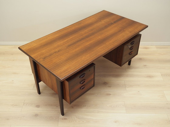 Image 1 of Rozenhouten bureau, Deens ontwerp, 1970S, Ontwerper: Kai Kristiansen