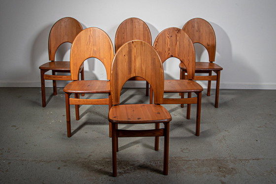 Image 1 of Set Glostrup grenen eetkamerstoelen met hoge rugleuning