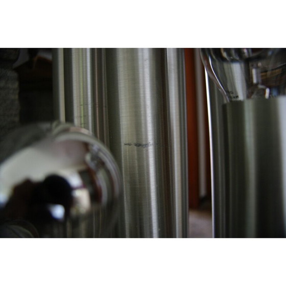 Image 1 of Vintage vloerlamp van geborsteld aluminium, 1970