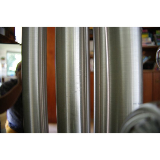 Image 1 of Vintage vloerlamp van geborsteld aluminium, 1970