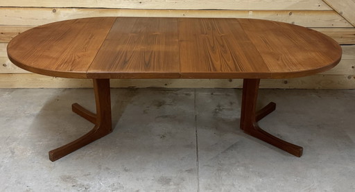 Tafel Rond 70s Vintage Retro Teak Eettafel Deens Design