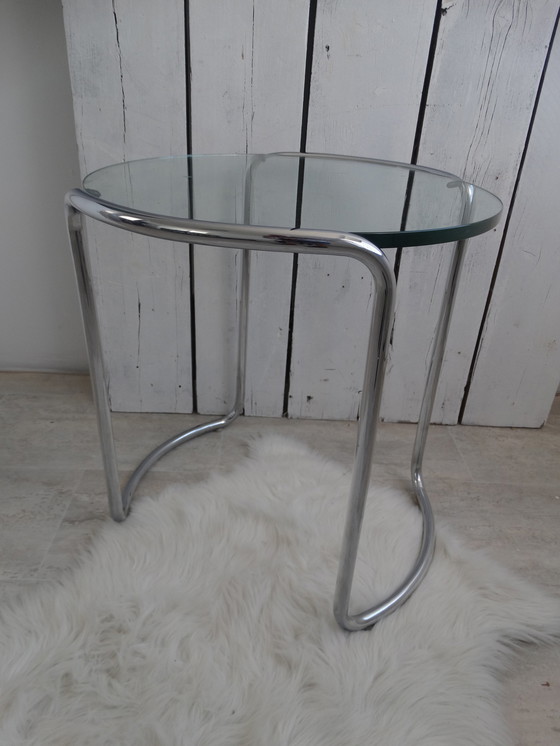 Image 1 of Dutch originals tafel met chromen buis.