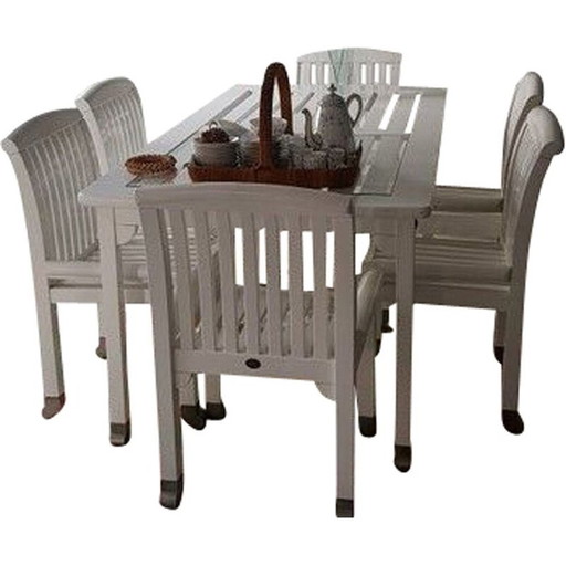 Vintage massief houten eetset van Ketstin Hörlin Holmquist