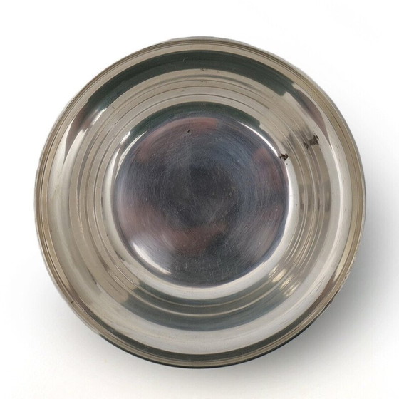 Image 1 of Hermes zilveren metalen schaal, jaren 1980