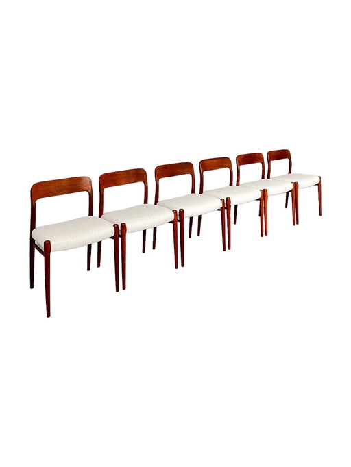 Set van 6 teakhouten stoelen