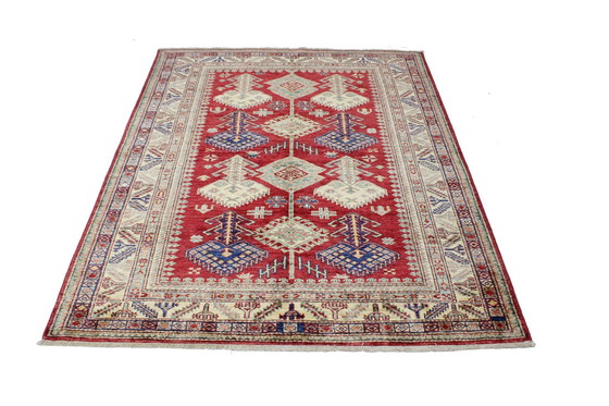 Image 1 of Origineel handgeknoopt Kazak Diyar tapijt 191 X 147 Cm Topconditie