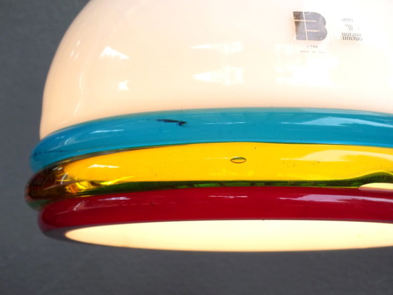 Image 1 of Itre Murano Italië Plafondlamp In Handgemaakt Glas "Cordonato" Ontwerp Jaren '70