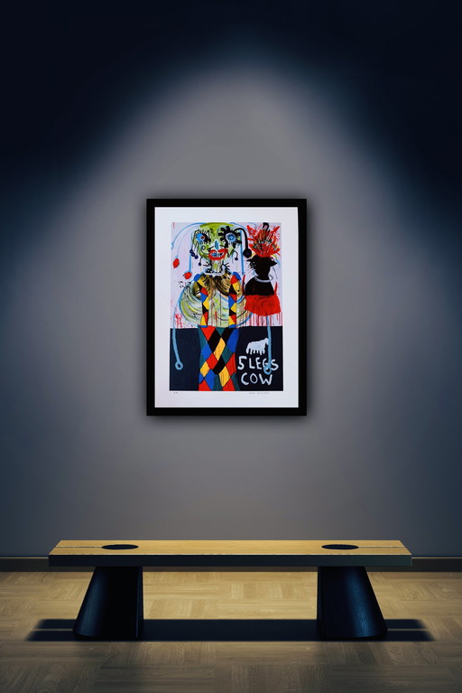 Paul Indrek Kostabi: "5 Legs Cow, 2013”. Gesigneerd, E.A.