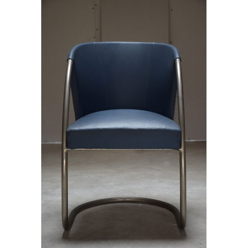 Vintage modernistische fauteuil van Jacques Adnet 1930