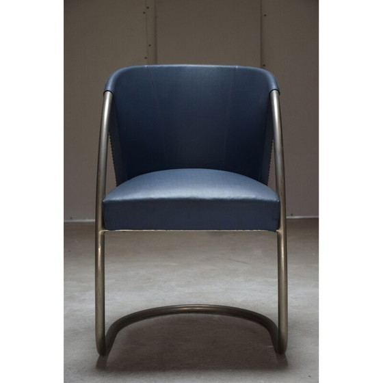 Image 1 of Vintage modernistische fauteuil van Jacques Adnet 1930