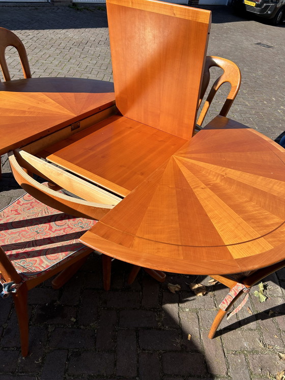 Image 1 of Casala Tafel Met 4 Stoelen - Kersenhout