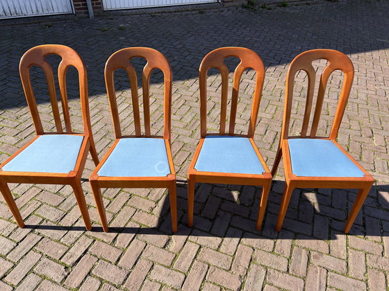 Image 1 of Casala Tafel Met 4 Stoelen - Kersenhout