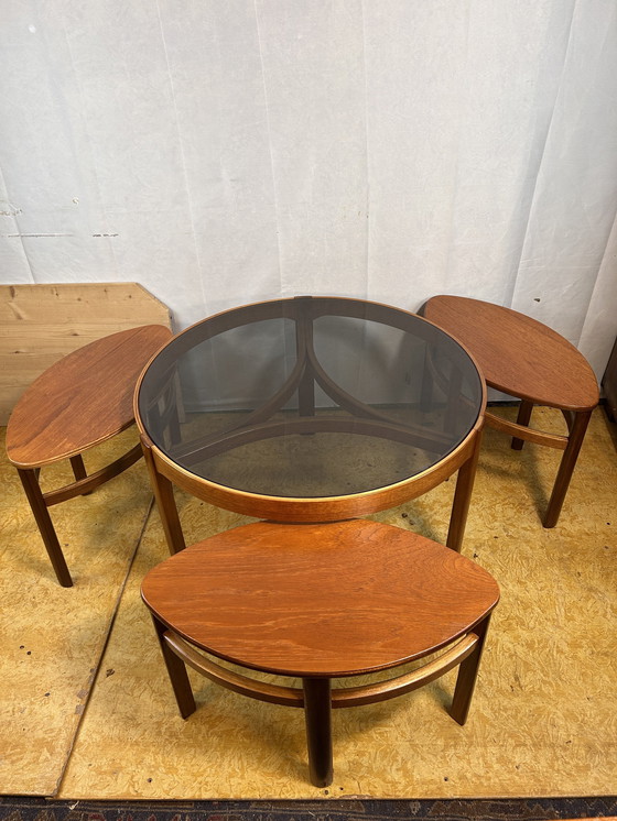 Image 1 of Mid Century Retro Vintage Teak Trinity Salontafel van Nathan 1960