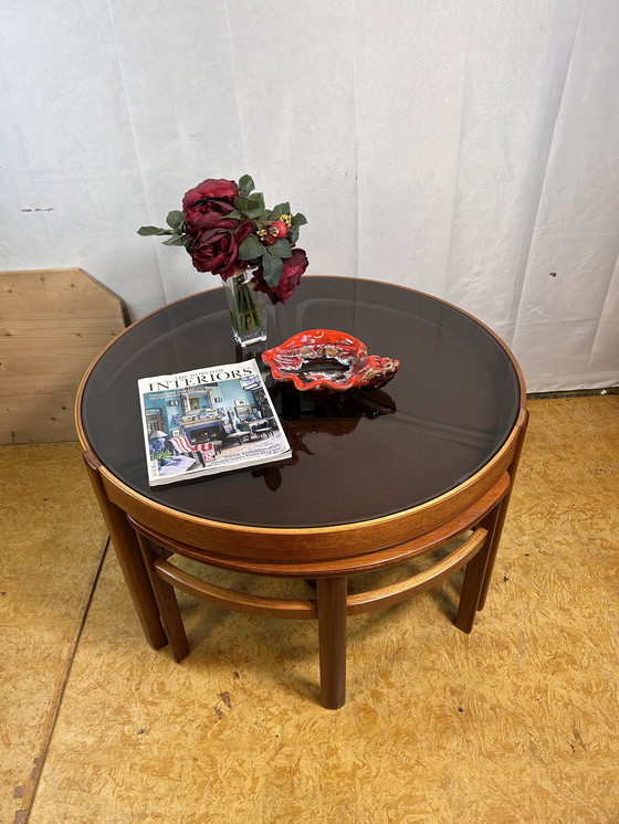 Image 1 of Mid Century Retro Vintage Teak Trinity Salontafel van Nathan 1960