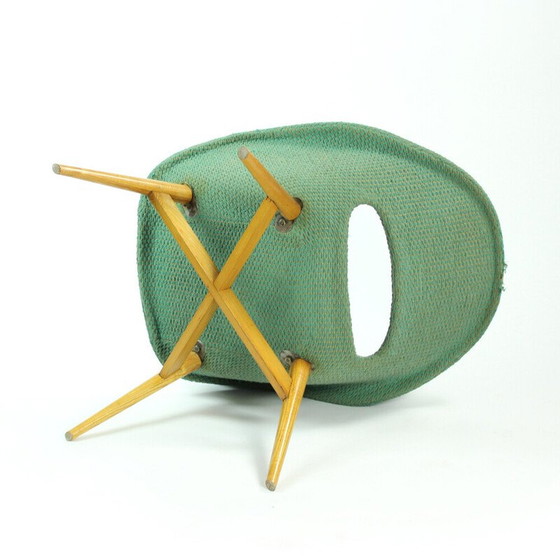 Image 1 of Vintage kuipstoel van glasvezel en hout door František Jirák, Tsjecho-Slowakije 1960