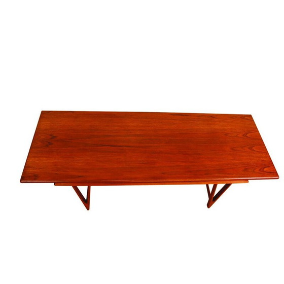 Image 1 of Vintage teakhouten salontafel model 32 van E.W.Bach voor Mobelfabrikken Toften, Denemarken 1960.