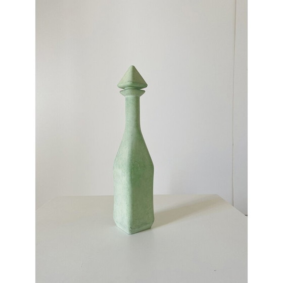 Image 1 of Decoratieve vintage glazen fles, Italië 1960