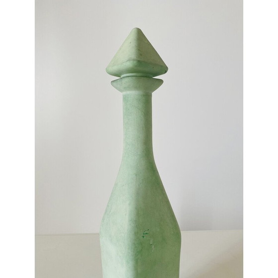 Image 1 of Decoratieve vintage glazen fles, Italië 1960