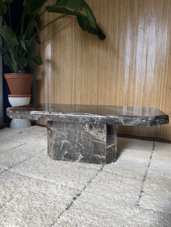 Image 1 of Vintage Rosso Levanto Marmeren Salontafel / Coffee Table