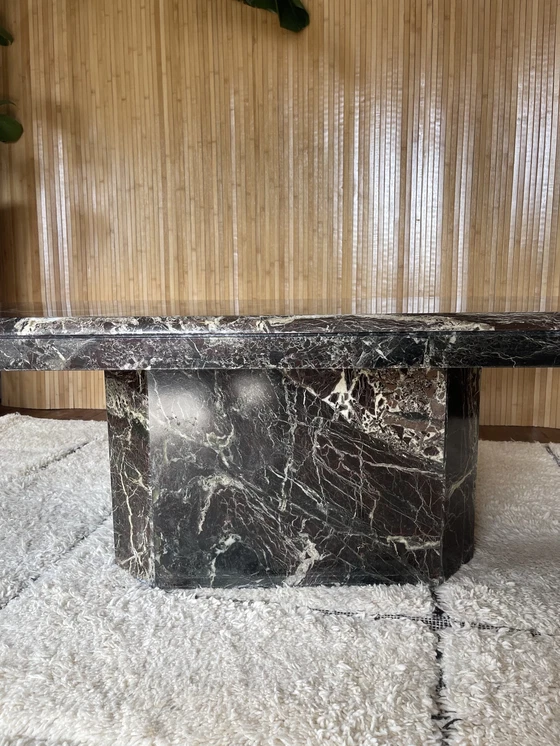 Image 1 of Vintage Rosso Levanto Marmeren Salontafel / Coffee Table