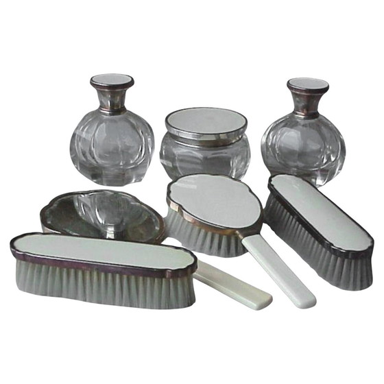 Image 1 of Seguso Italy Design Elegant Wastafelset Décò Jaren '30 in Glas