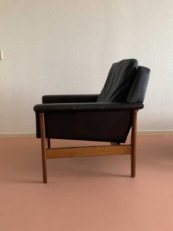 Image 1 of Bovenkamp Bank En Fauteuil In Rosewood En Leer