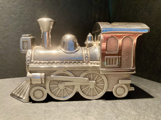 Image 1 of Verzilverde Spaarpot Locomotief