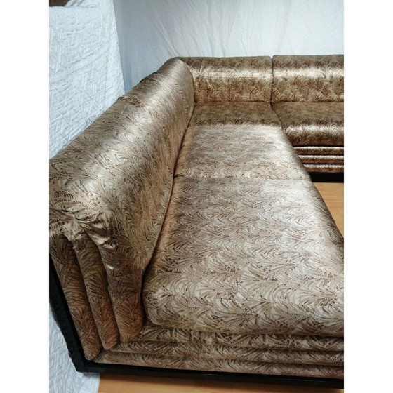 Image 1 of Vintage zijden modulaire sofa van Pierre Cardin, 1970-1980