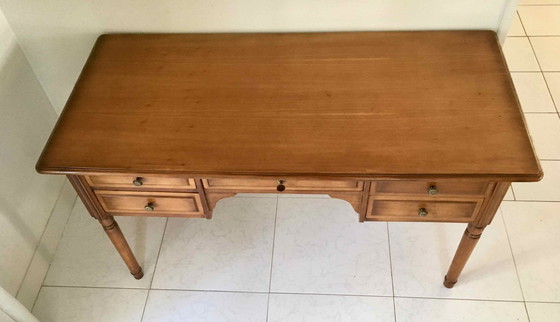 Image 1 of Directoire Kersen bureau met 5 laden en zijplanken