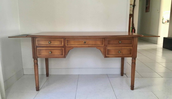 Image 1 of Directoire Kersen bureau met 5 laden en zijplanken