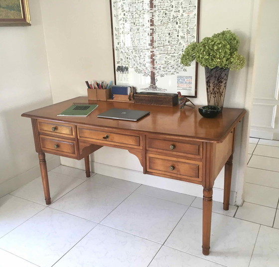 Image 1 of Directoire Kersen bureau met 5 laden en zijplanken