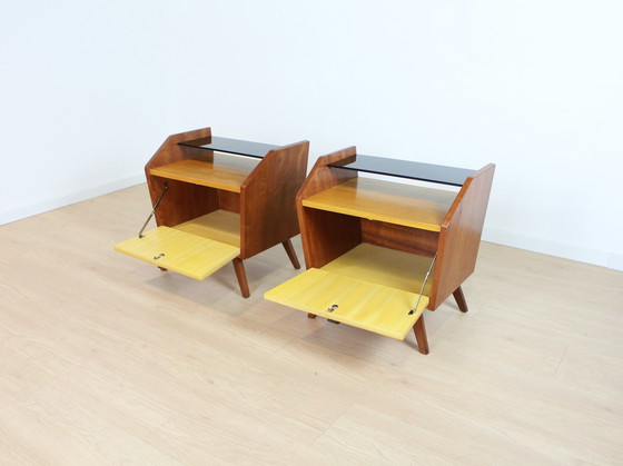 Image 1 of set vintage nachtkastjes