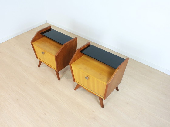 Image 1 of set vintage nachtkastjes