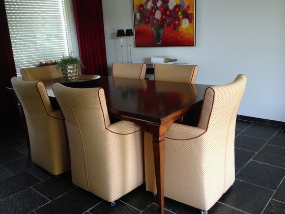 Image 1 of 6x Paul Hofstede eetkamer stoelen