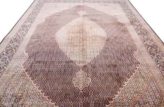 Image 1 of Origineel handgeknoopt Perzisch Tapijt Tabriz Mahi Fijn Met Zijde 400 X 302 Cm Top Conditie