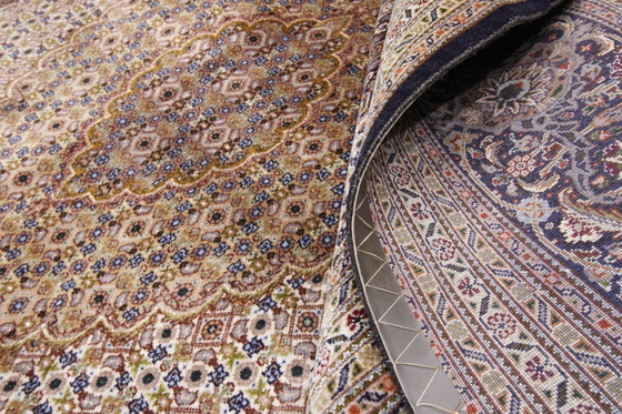 Image 1 of Origineel handgeknoopt Perzisch Tapijt Tabriz Mahi Fijn Met Zijde 400 X 302 Cm Top Conditie