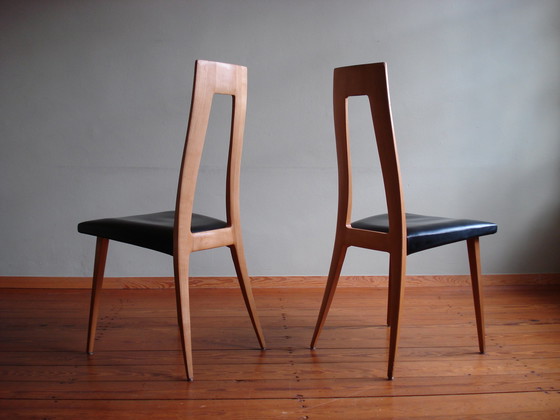 Image 1 of 4x Eetkamerstoel van Veil van Ernst Martin Dettinger