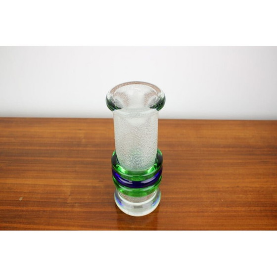 Image 1 of Art glass vintage vaas van Pavel Jezek voor Skrdlovice Glassworks, jaren 1975