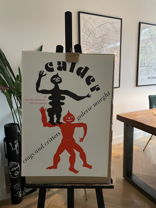 Alexander Calder (1898-1976), Crags And Critters..., Parijs 1975, Exibitie Poster